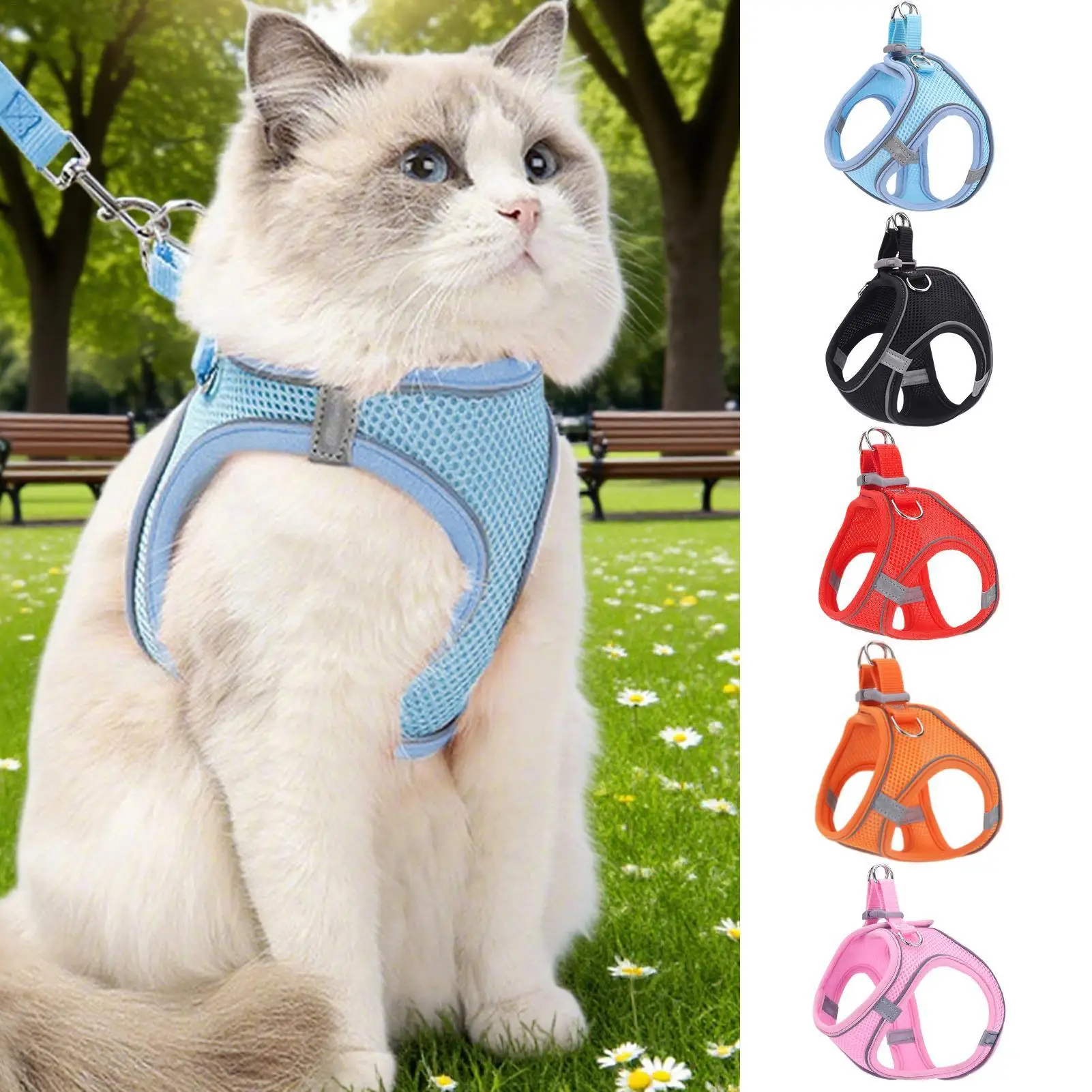 Dog Cat Harness Set Small Dogs Cats Adjustable Kitten Collar Pet Harness Cat Vest Harness Puppy 1005009990462990