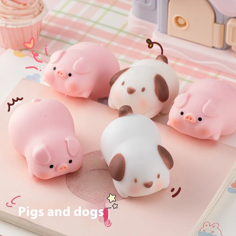 Funny Pulling Pets Squishy Toy Puppy Piggy Stretchy Animal Stress Balls Adults Kids Sensory Play 1005009990484603