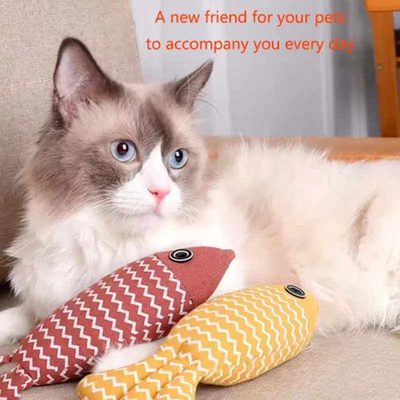 Cat Toys Are Self-Boring, Resistant to Biting Teeth, Clean Cotton Fish Teeth, Interesting Cat Toys 1005009992006511