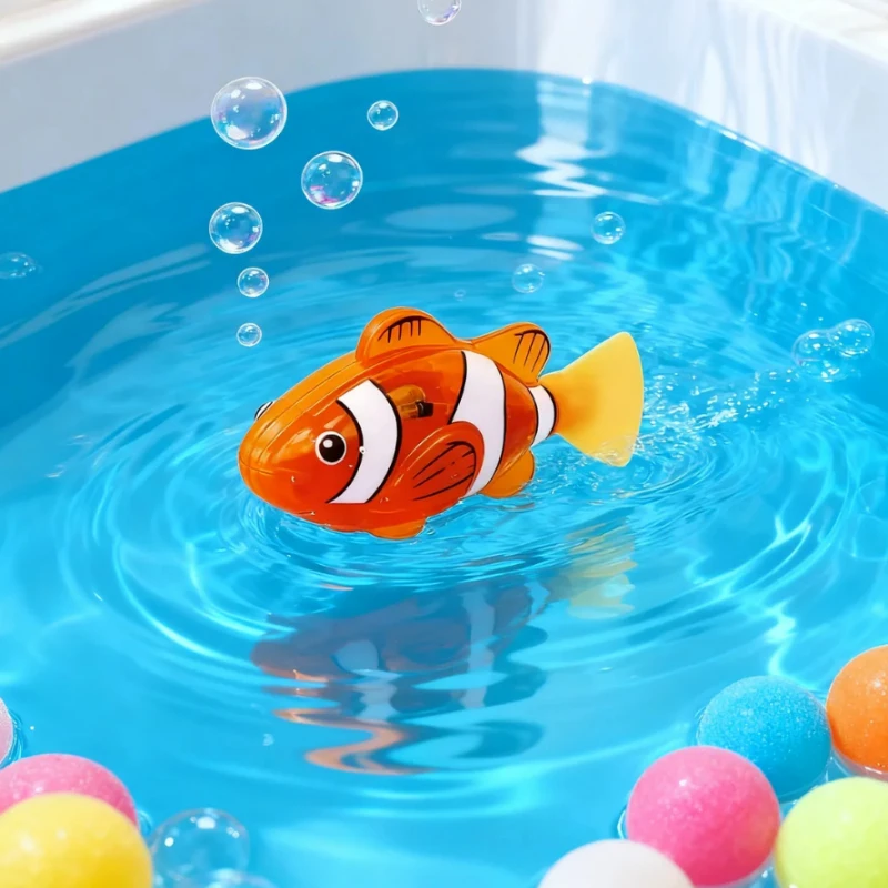 Cat Interactive Electric Fish Toy with LED Light Water Swimming Robot Pet for Indoor Play 1005009992097832