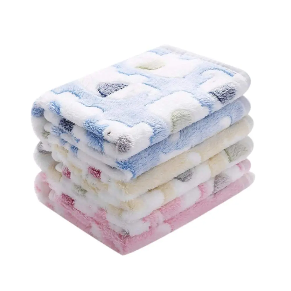 Fluffy Comfortable Warm Cats Paw Dogs Winter Quilt Flannel Blanket Fleece Blanket Pet Blanket 1005009992426047