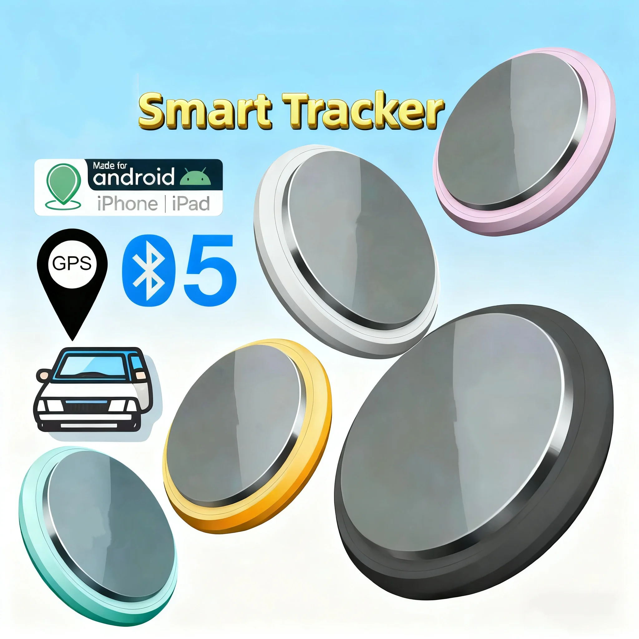 Mini GPS Tracker Smart Anti-Lost Reminder Device for Pets Bag Wallet Bluetooth Portable Finder Air 1005009992795061