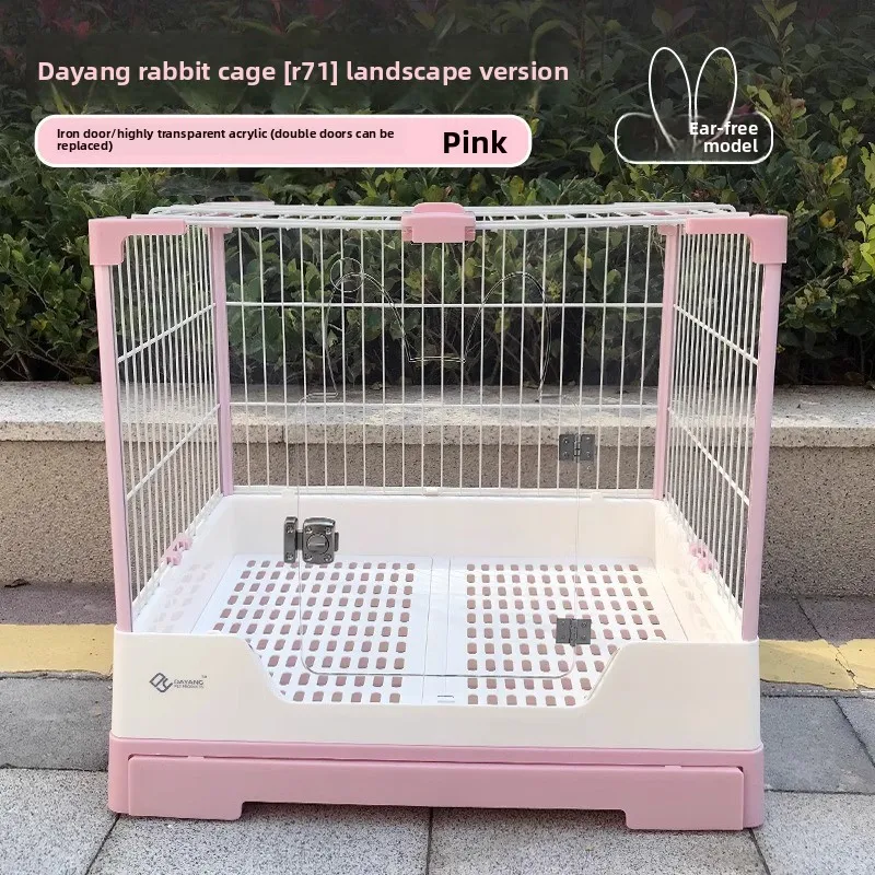 Rabbit Cage with Double Drawers, Urine-Proof, Extra-Large Acrylic Landscape Cage for Home Use 1005010000898838
