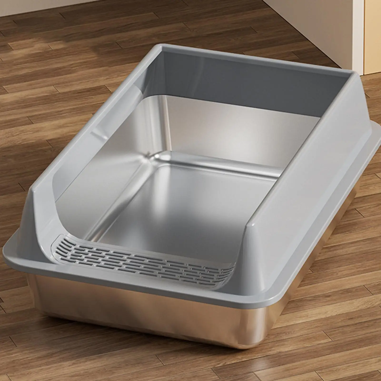 Litter Box for Cats Deepen Pet Semi-Enclosed Deepened Cat Toilet with Scoop 1005010002804142