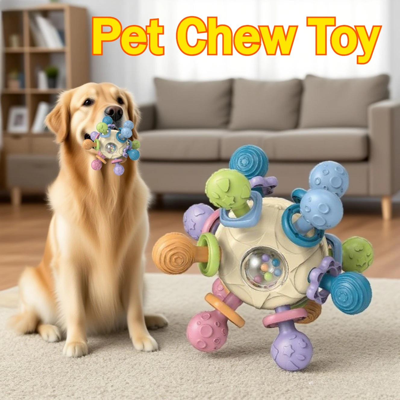 Pet Chew Toy Soft Rubber Bite-Resistance Teeth Grinding Chewing Toys for Small Dogs Training 1005010003788403