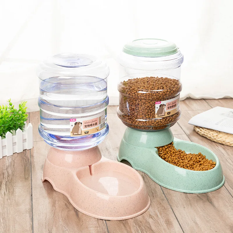 Large Capacity Pet Feeder Bowls Small Dog Food Bowl Automatic Water Dispenser Cat Bowls Pets 1005010010169277