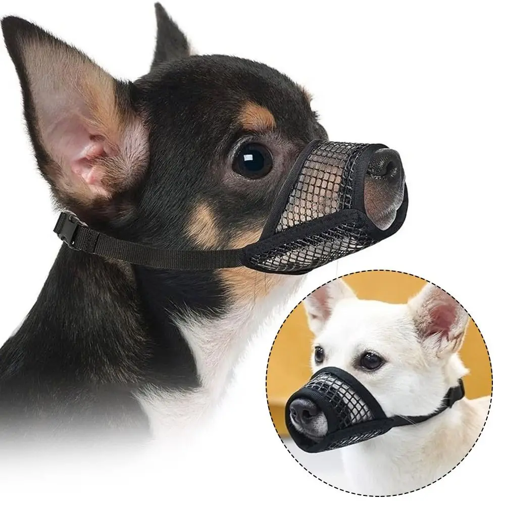 Durable Anti-Biting Mesh Muzzle Soft Nylon with Safety Buckle Dog Breathable Adjustable Puppy 1005010013668124