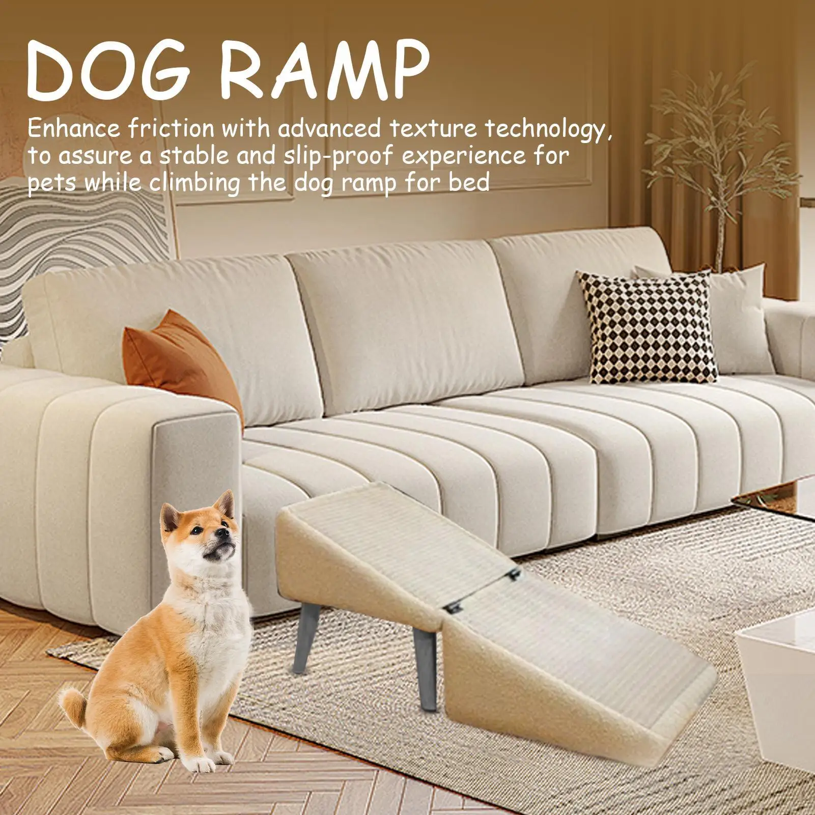 Dog Ramp for Bed Foldable Dog Vehicle Stairs Footrest Stool for Small Breed Animal Multifunctional 1005010018327735