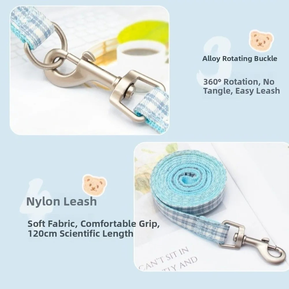 Adjustable Cat Dog Harness Set Comfortable Escape Proof Cat Rope Vest Breathable with Leash Dog 1005010020902135
