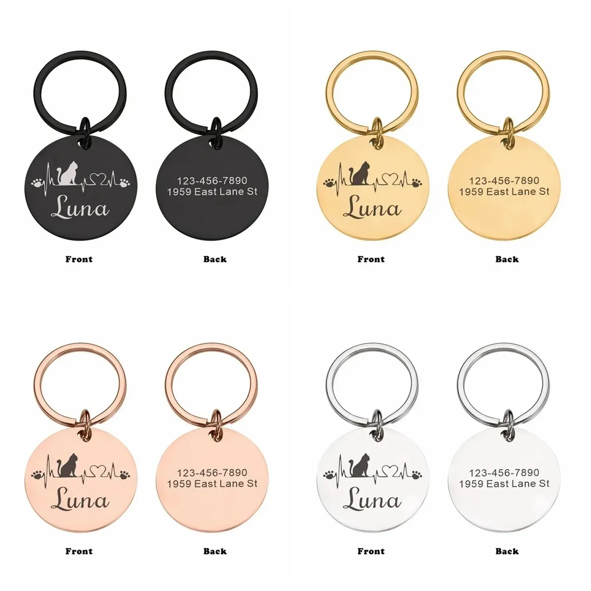 1 Pc Nice Dog Sign Dog ID Tags Custom Name & Text Personalized Dog Collar with Name Essential Pet 1005010023217779