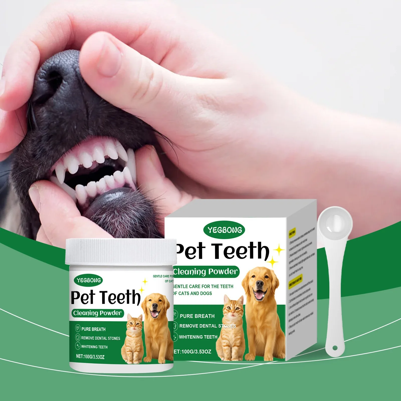 Pet Teeth Cleaning Powder Reduce Dental Plaque Calculus Eliminates Oral Odors Whiten Teeth Fresh 1005010026561054