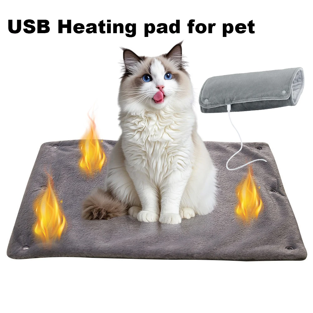 Winter Pet Heating Blanket Temperature Warm Cat Dog Mattress Indoor Heating Pad Pet Supplies USB 1005010049137898
