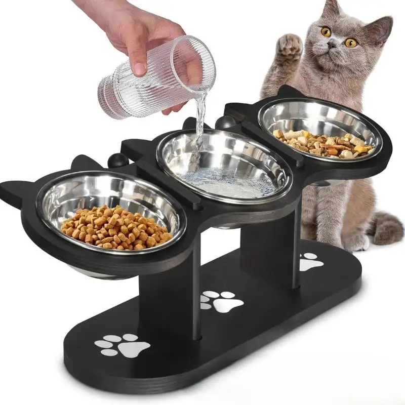 Cat Bowls Elevated Dish Pet Food Bowls For Food And Water Kitten Indoor Cats Cat Bowls With Stand 1005010051502036