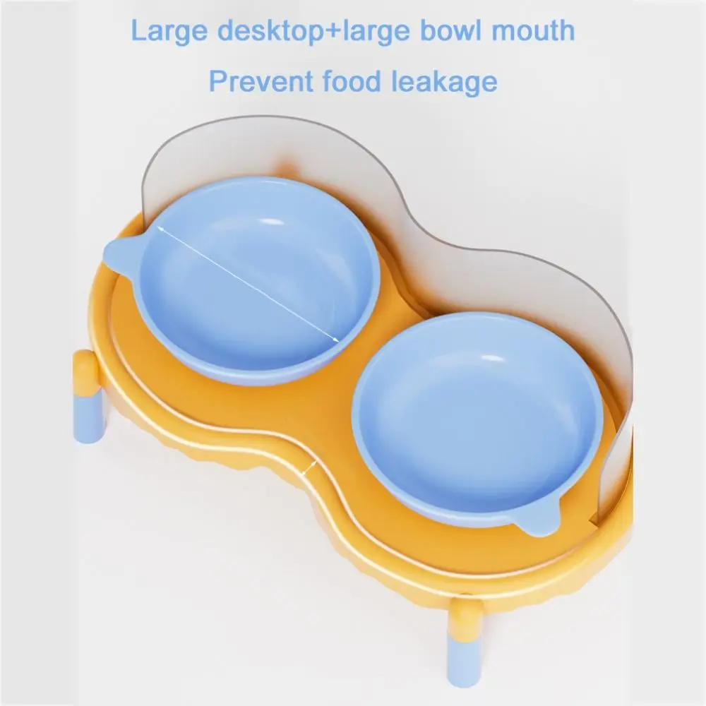 Colorful Anti-Slip Ceramic Cat Bowl High Foot Large Diameter Pet Feeder Leak Proof Stable Double 1005010053013361