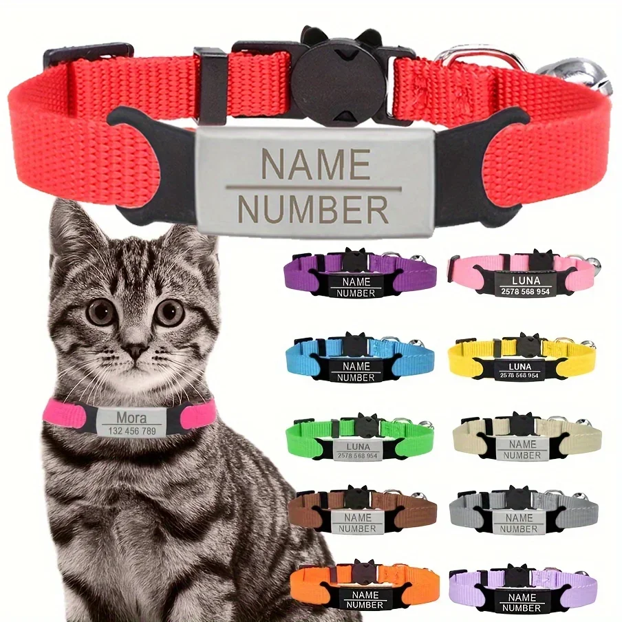 Personalized Cute ID Tag Cat Collar 1005010057070775