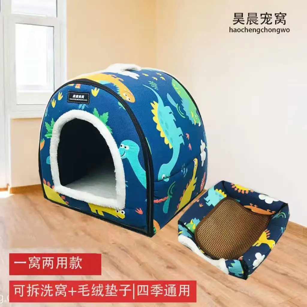 Cat Litter Semi-Closed Thermal Cat Dog Hamster Winter Warm Teddy Dual-Purpose Pet 1005010063617614