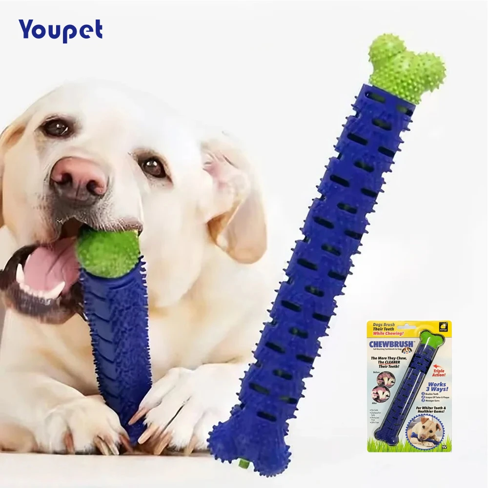 Dog Tooth Grinding Stick Food Grade Cleaning Massager Rubber Tooth Brush Chewing Toy Teeth Cleaning 1005010065563171