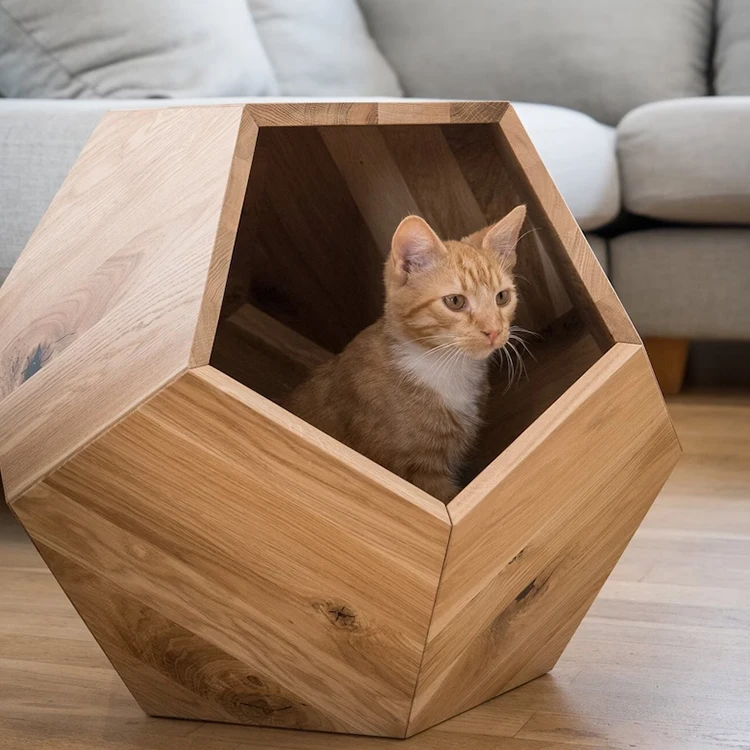 Wood Pet Furniture Cat Cave Nest Cat House 1005010070201767