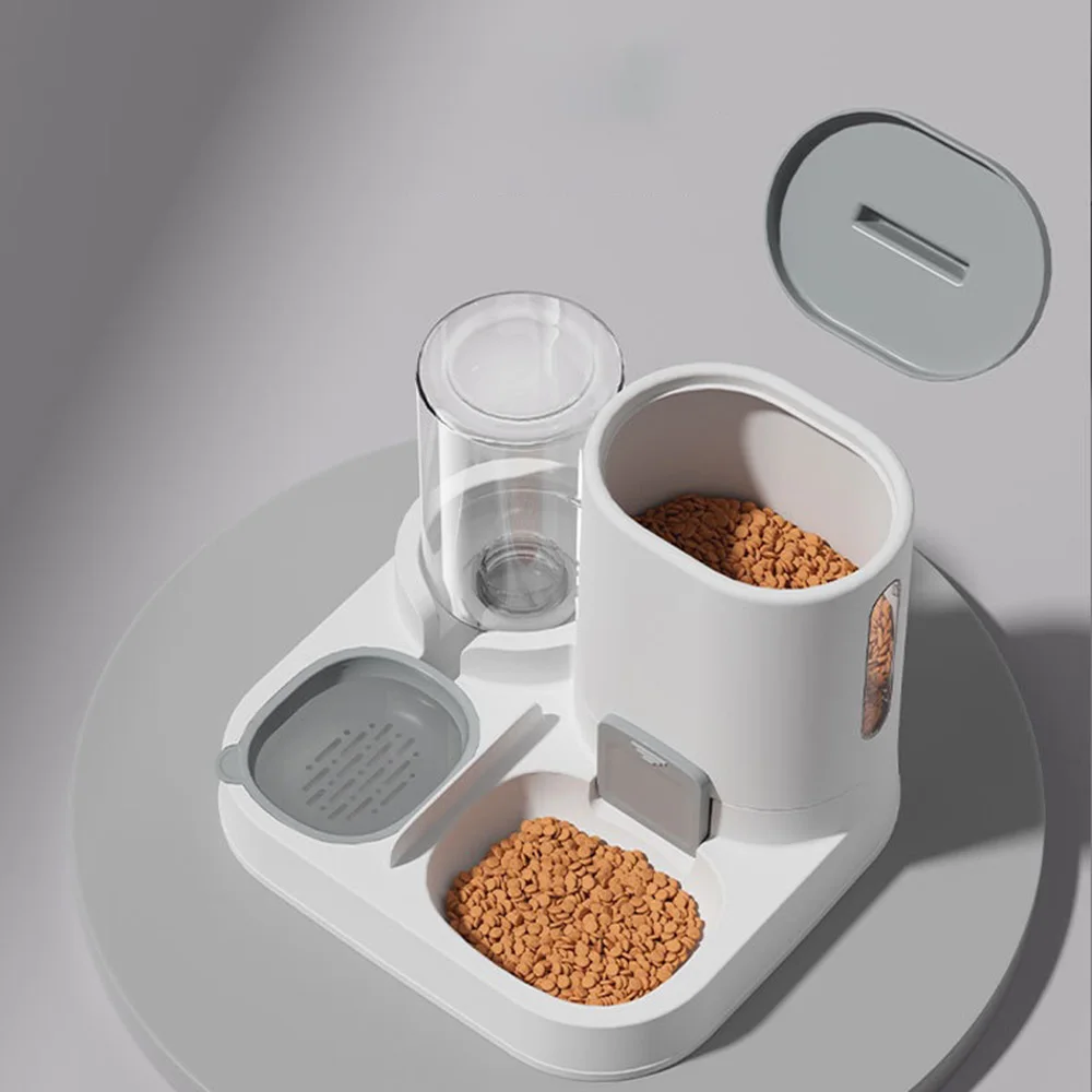 Dual Bowl for Dog & Cat, Food Bowl + Water Bowl, Spill-Proof Pet Feeding Supplies 1005010073860247