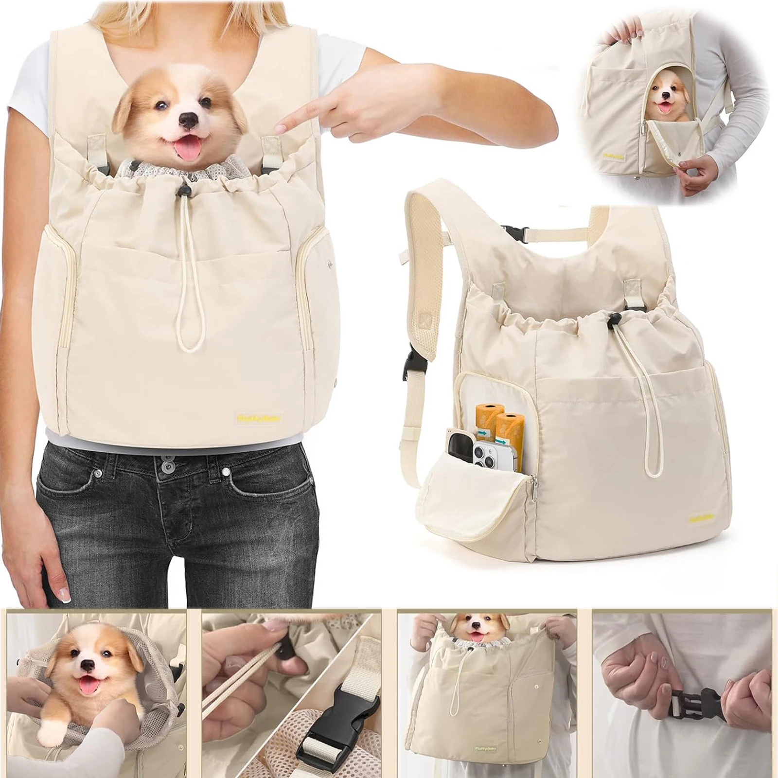 Pet Travel Chest Backpack Large Capacity Portable Breathable Handbag Outdoor Travel Cat and Dog Bag 1005010101280908