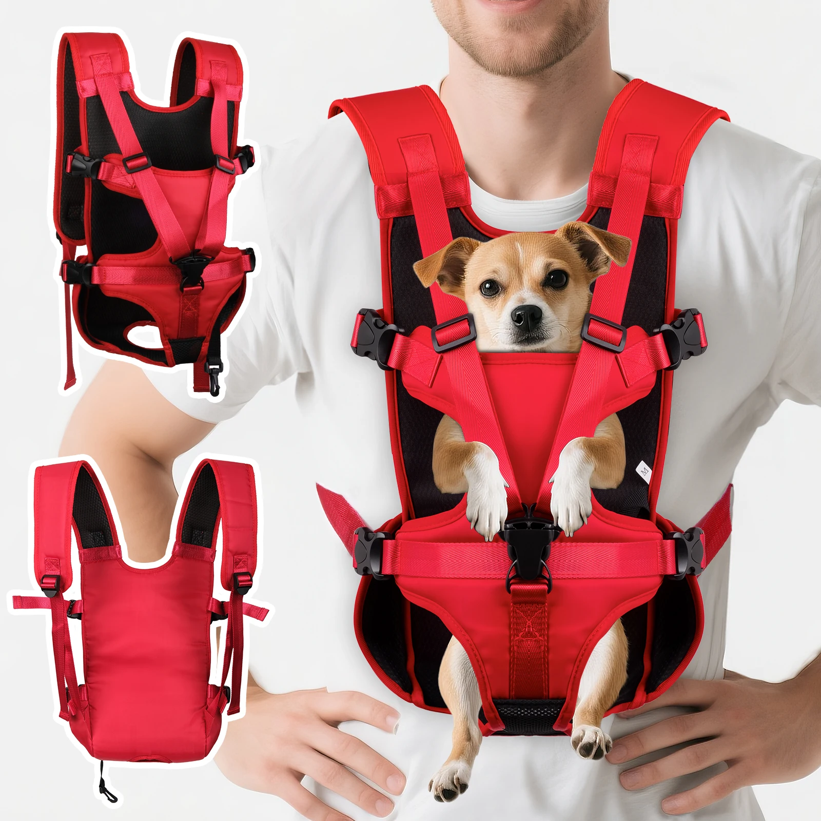 Dog Front Carrier Backpack, Adjustable Dog Chest Carrier Backpack 1005010102631049