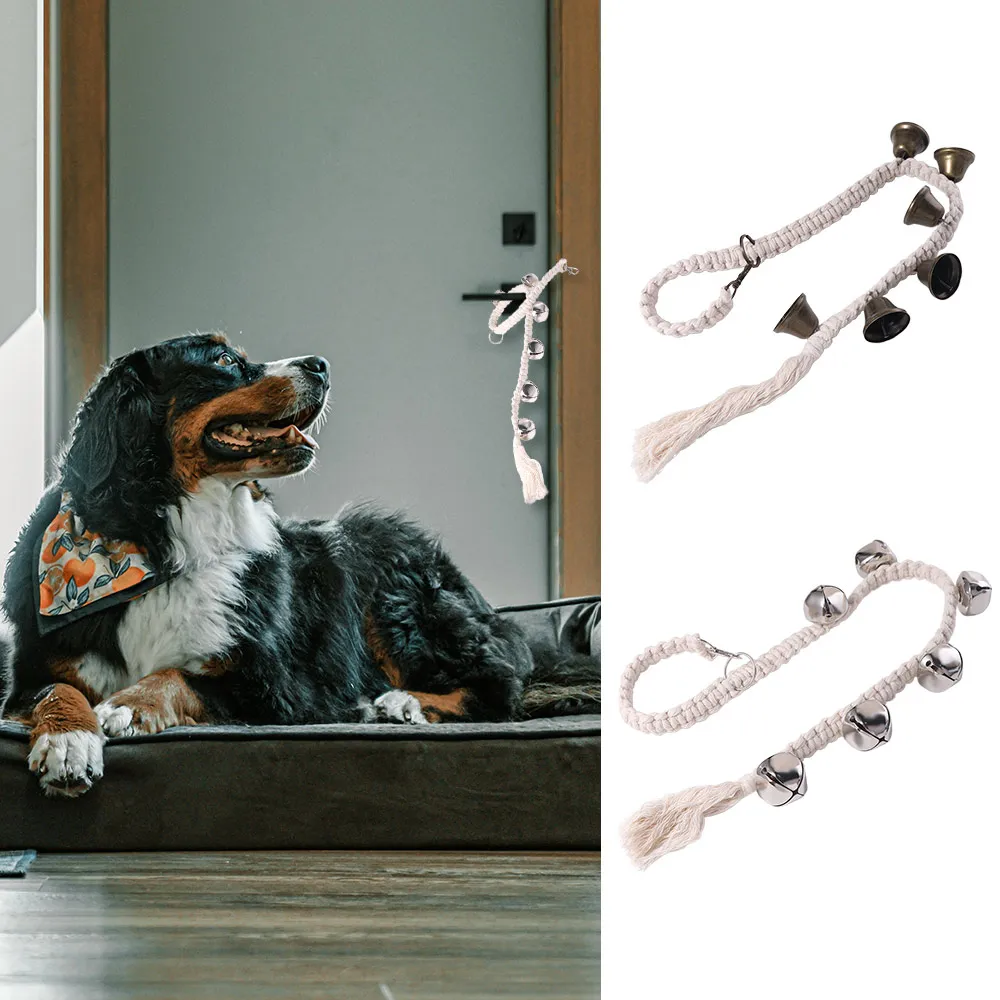 Door Knob Cotton Rope Dog Training Bell Woven Hanging Alarm Pet Doorbell Durable Adjustable Puppy 1005010108671469