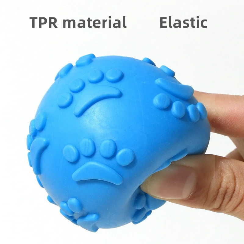 Dogs Interactive Toys Soft TPR Toys for Dog Pet Teeth Cleaning Bite Resistance Squeaky Dog Ball Toy 1005010109184751