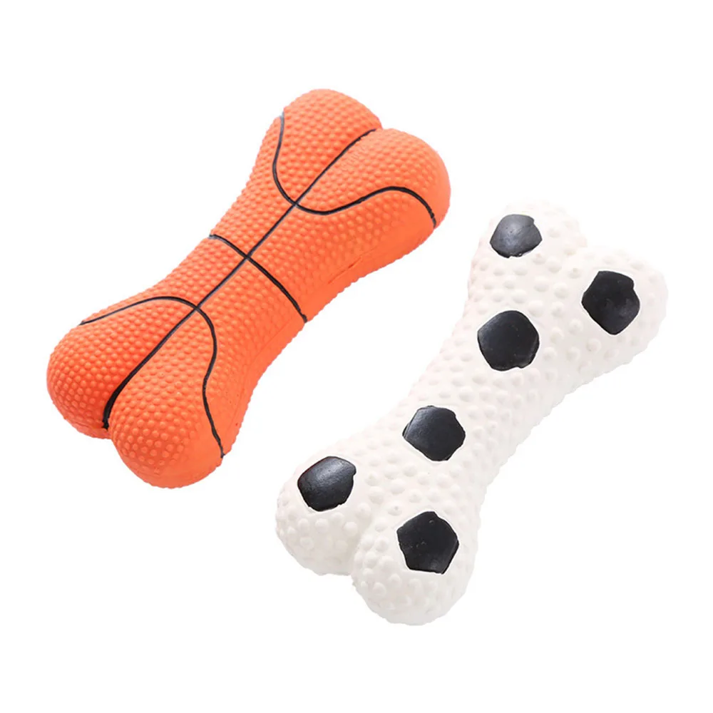 Dog Toy Set: Squeaky Bone & Basketball 1005010110451261