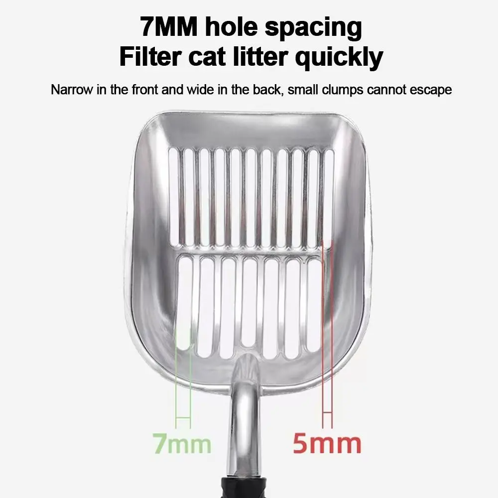 High Quality Aluminum Alloy Cat Litter Shovel Anti-slip Handle Fine Mesh Cat Poop Scooper Cat 1005010110660404