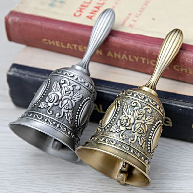 Wedding Bell Pet Training Bells Retro Bronze Metal Service Bell Call for Restaurant Bar Jingle 1005010112307636