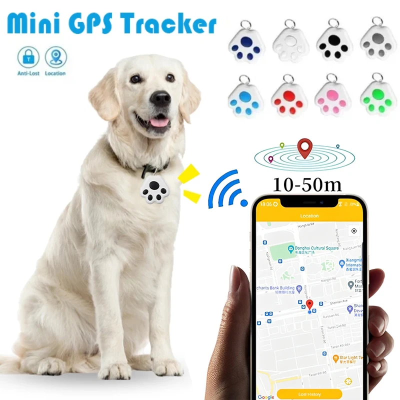 Pet Smart GPS Tracker Mini Anti-Lost Waterproof Bluetooth Locator Tracer For Pet Dog Cat Kids Car 1005010119090892