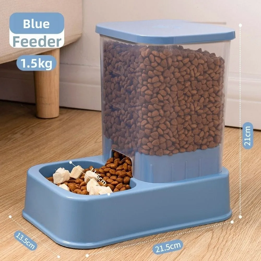 1.2L/1.5L Pet Automatic Feeder Plastic 2 Styles Cat Dog Water Dispenser Feeder Set Large Capacity 3 1005010120291067