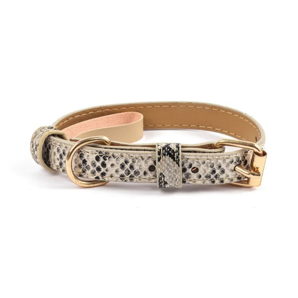 Durable Leopard Print Dog Collar PU Leather Pet Walking Leopard Dog Collar Wear Resistant Pet 1005010120522491