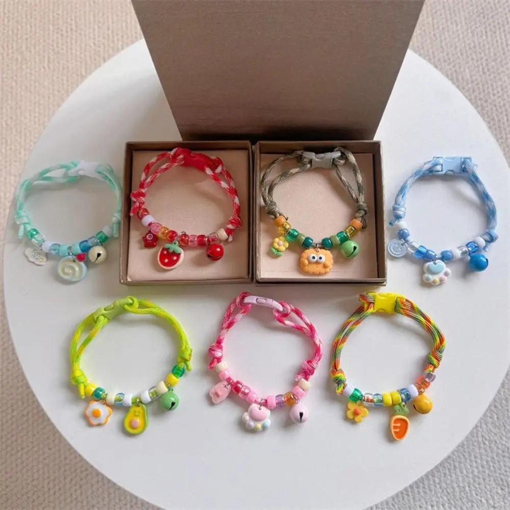 Cute Colorful Pet with Bells Adjustable Cat Puppy Collar Braided Cat Neck Chain Cat 1005010121921197