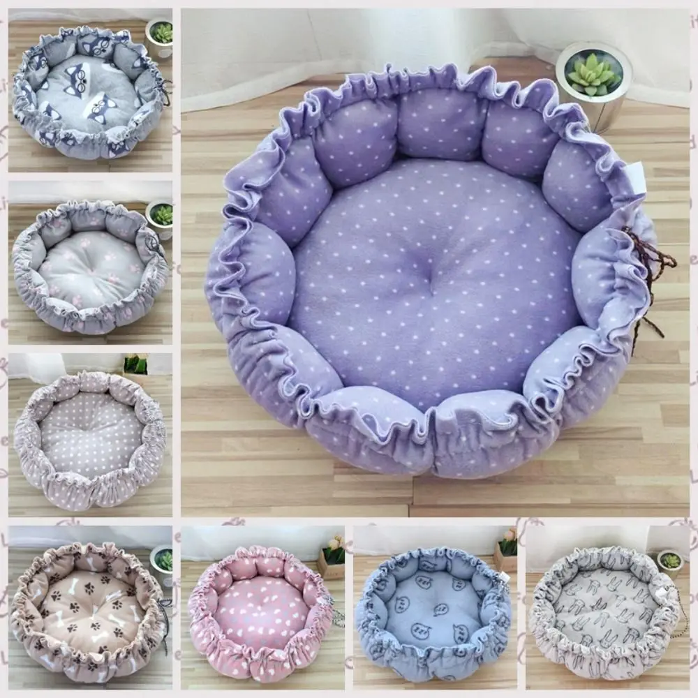 Practical Cloth Winter Cat Kennel Soft Warm Cat Soft Bed Round Cat Pumpkin Nest Dogs 1005010129596807