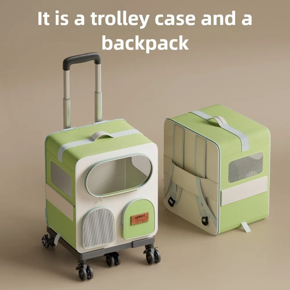 Large Capacity Cat Carrier Backpack Trolley Case Portable Shoulder Crossbody Removable Breathable 1005010131872987