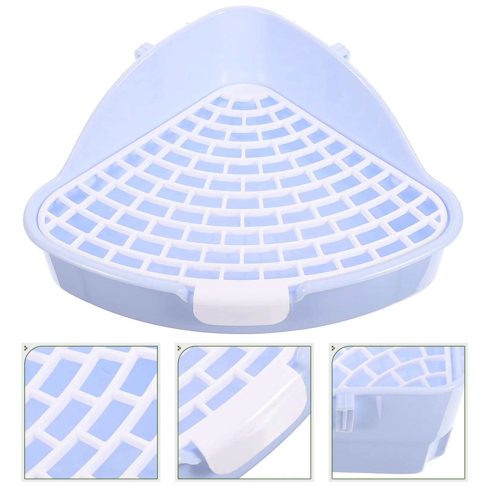 Rabbit Litter Box Triangle Potty Trainer Corner Plastic Thick Bottom Net Non Slip Fixed Bunny 1005010135273507