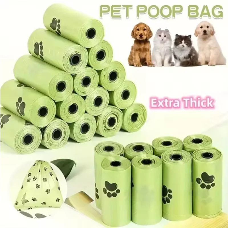 Dog Poop Bags Biodegradable Leak Proof Pet Waste Bags for Dog Walking Outdoor Cleaning Cat Litter 1005010136746366