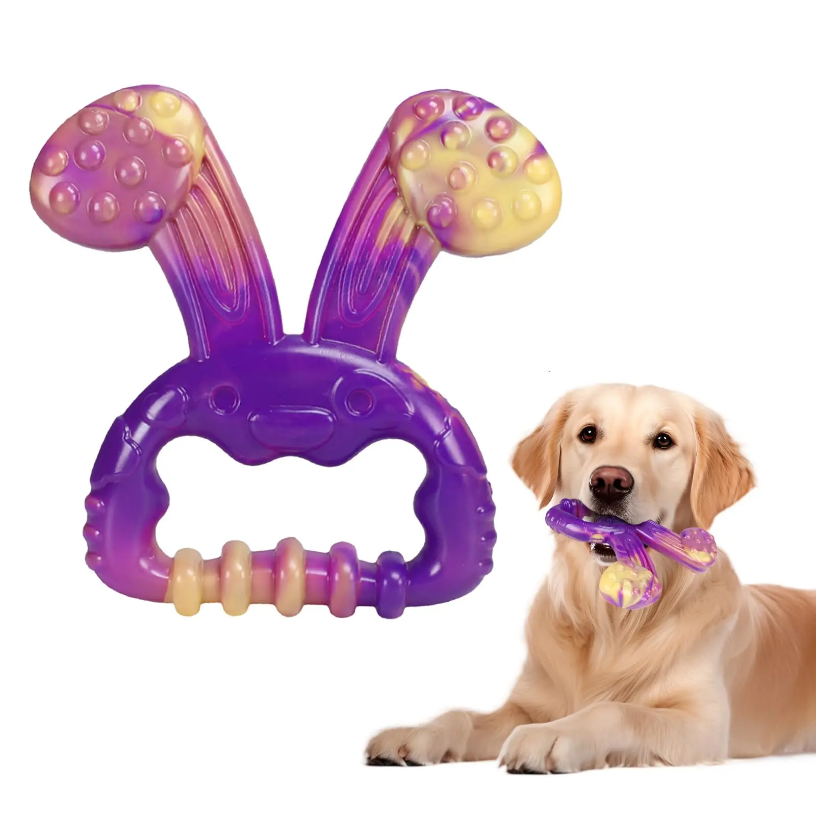 Indestructible Dog Toys for Aggressive Chewers, Durable Nylon Chew Toy with Teeth Cleaning 1005010137602487