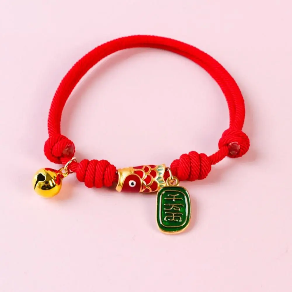 Creative Handmade Pet Bell Necklace Adjustable Cute Braided Cat Collar Chinese Style Puppy Collar 1005010140048188