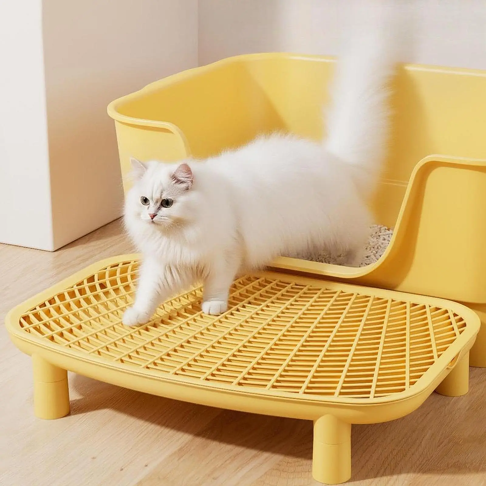 Cat Litter Ramp Plastic Kitten Litter Box Footboard Anti-carrying Cat Litter Pad for Cat Kitten Pet 1005010150250087