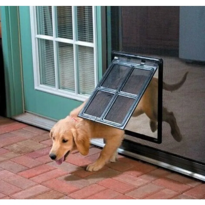 Home Lockable Cat Screen Door Pet Dog Plastic Pet Door for Mosquito Proof Screen Window 1005010151907738