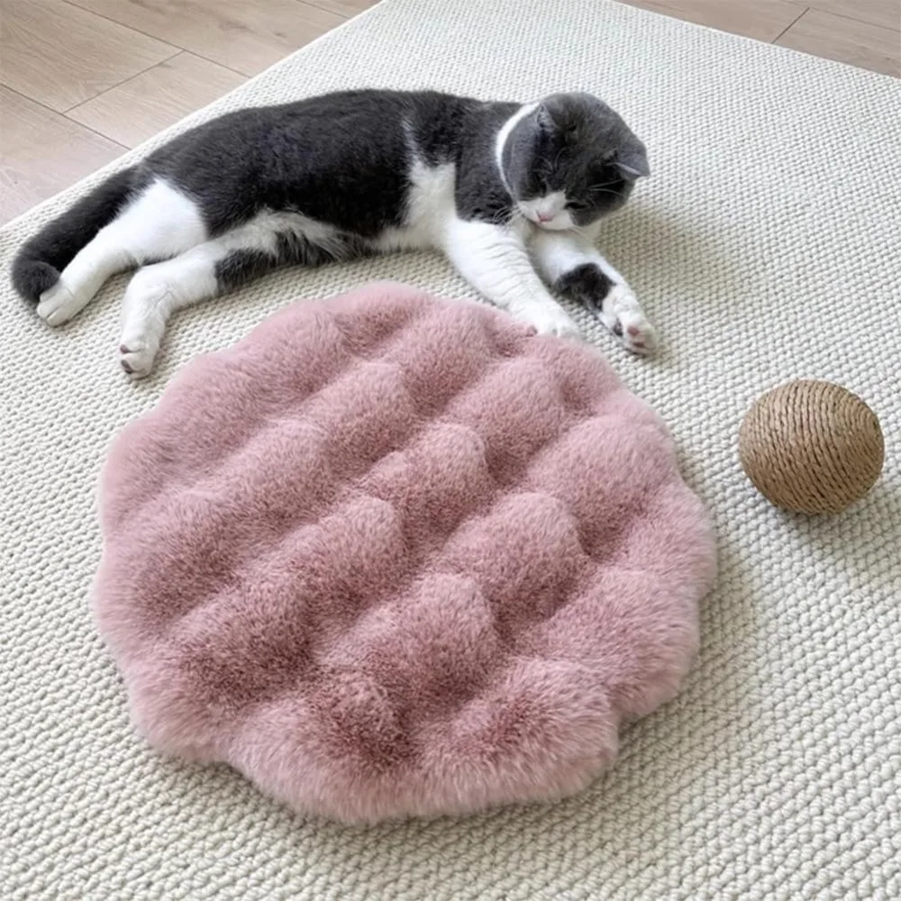 New Round Cat Mat Non-Slip Bottom Insulation Feature Round Pet Mat Washable Dog Bed Sleeping Pads 1005010156004299