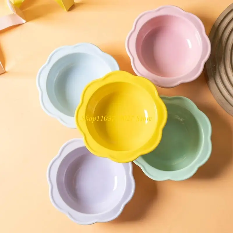 C4DF Elevated Ceramic Cats Feeder Dish with Iron Stand Safe Feeding Bowl for Pet Dog 1005010158761741