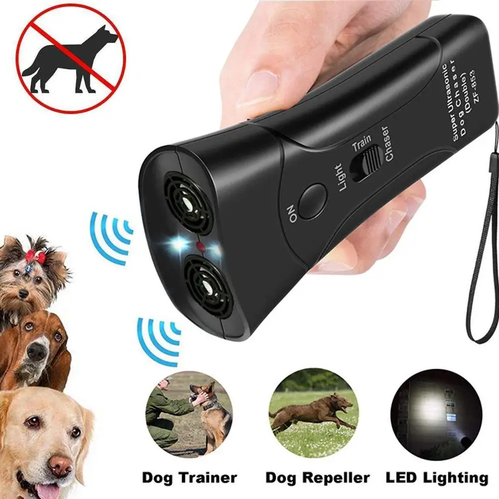 Double Head Dog Repeller Double Horn Laser Dog Trainer Dog Repeller Portable Anti Barking Control 1005010161909828