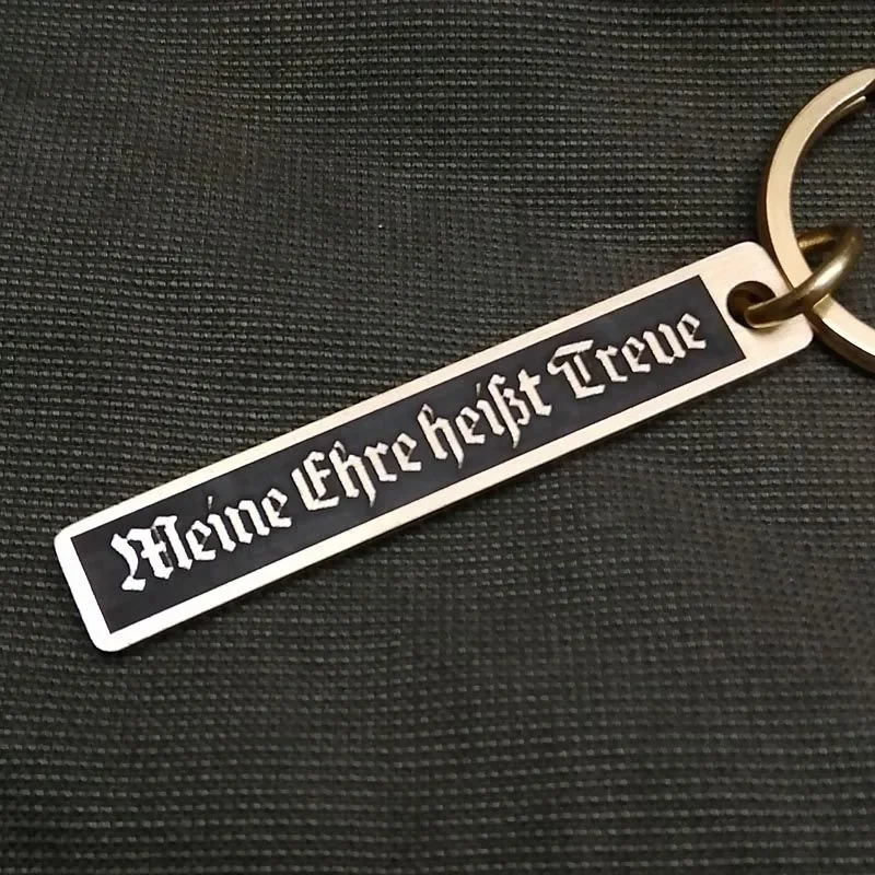 Honour & Loyalty Brass Pendant Keyring Tag Military Dog Tag Pendant 1005010166133727