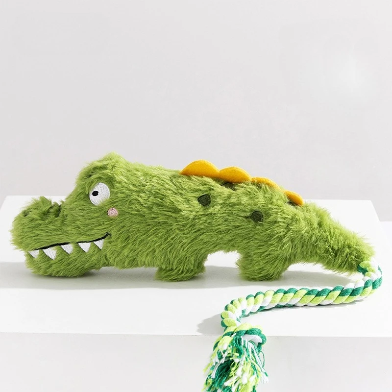 Plush Squeaky Dog Toys Crazy Zoo Plush Sound Toys Human Pet Interactive Tug of War Knot 1005010167531429