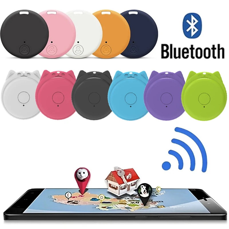 Smart Mini GPS Tracker Key Kids Bag Finder Pets Locator Cat Shape Bluetooth Tracker Device 1005010168123188