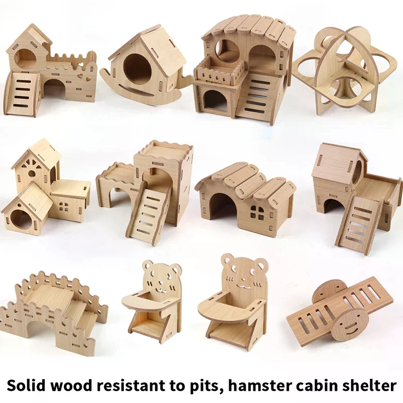 Pet Hamster Toys Wooden Bridge Seesaw Swing Toys Small Animal Activity Climb Toy DIY Hamster Cage 1005010170326189