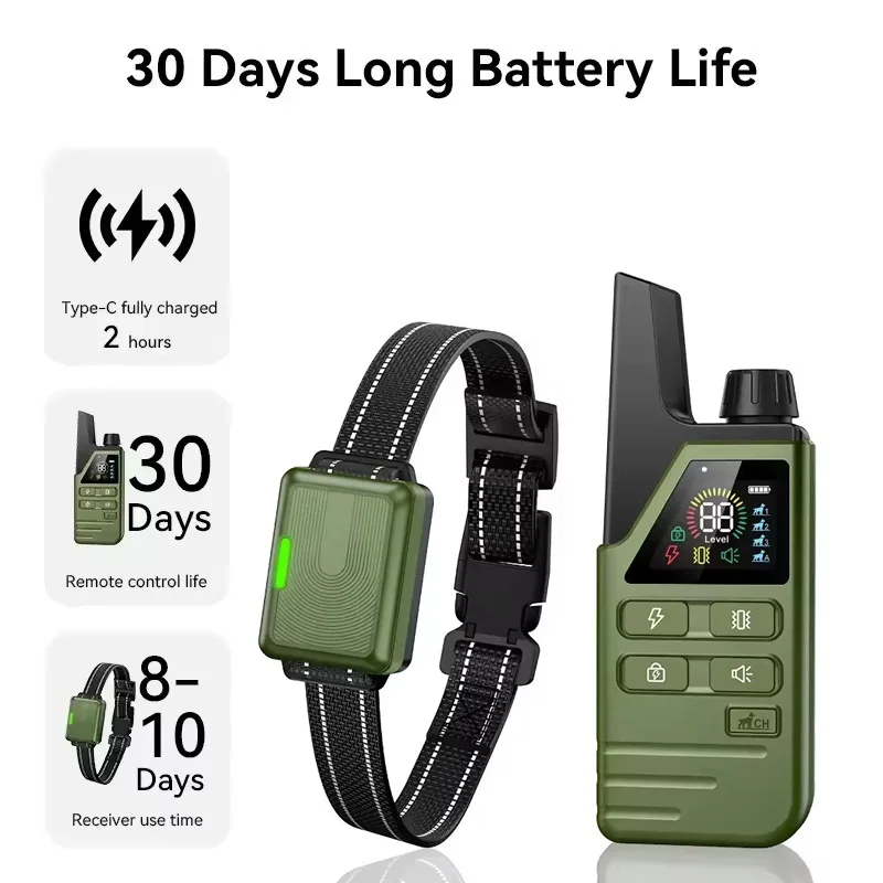 4300ft Electric Dog Training Collar IPX7 Waterproof Dog Bark Stop Collar With Remote Control 1005010172018796
